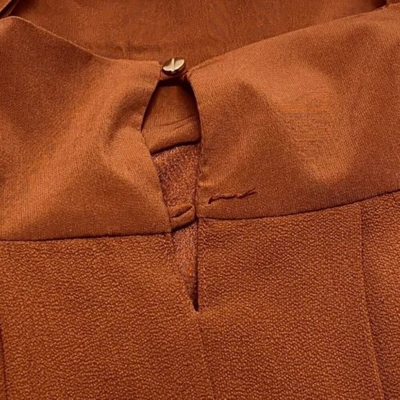 Who What Wear Dress Women's XS Halter Tank Summer Firey Brown Flowy Chiffon NWT - Picture 9 of 15